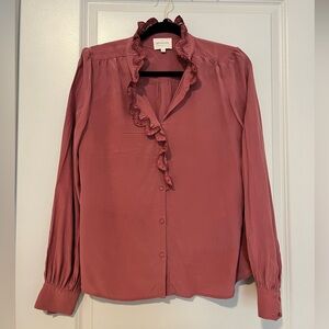 Sezane Chlo Shirt in Rosewood size 42